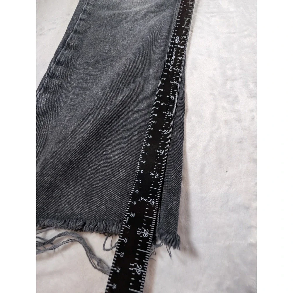 Free People We The Free Vixen Cigarette Rock N Roll Jeans Black Distressed 30
